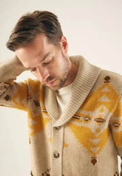 Pier One CardiganBeige/Multi-Coloured Uomo Maglieria PI922Q0BY-B11 -Noble rain 142784a8714849abae4df38715b12264