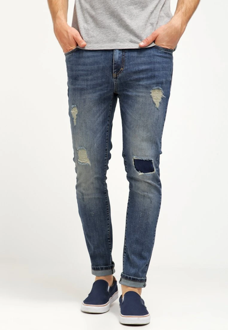 Pier One Jeans Slim FitDestroyed Denim Uomo Jeans PI922GA08-K11 1 Pier One Jeans Slim FitDestroyed Denim Uomo Jeans PI922GA08-K11