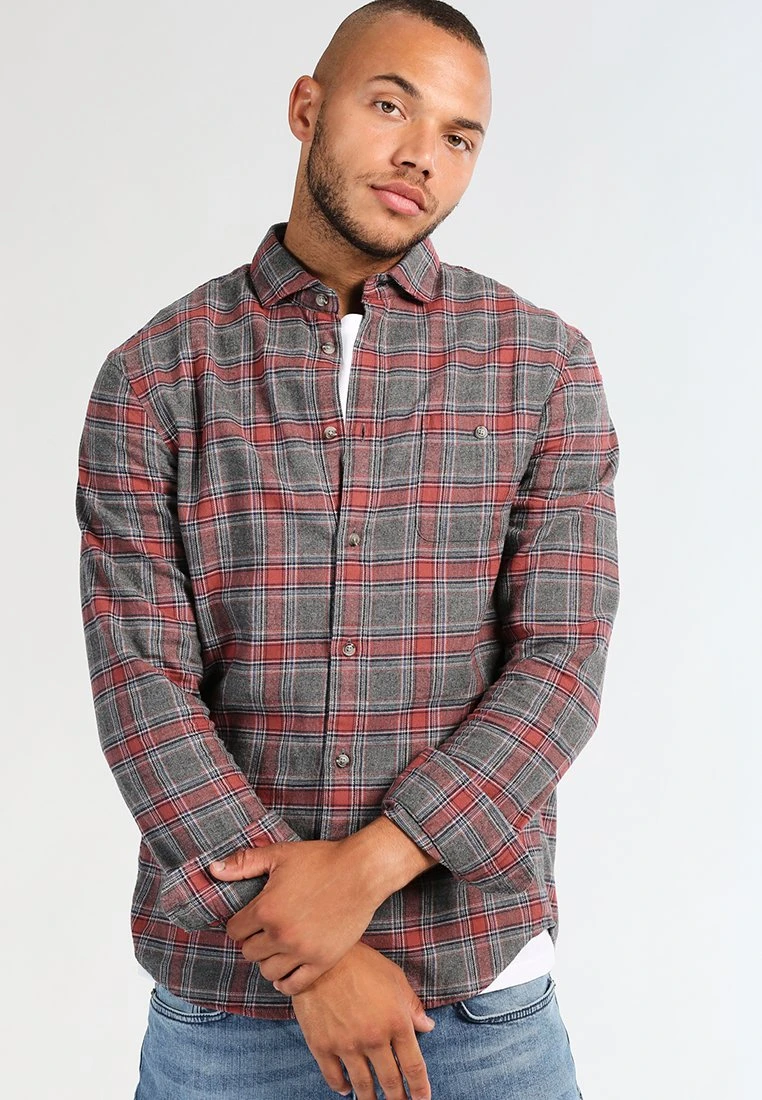 Pier One Camicia - Grey/Coral 1 Pier One Camicia - Grey/Coral