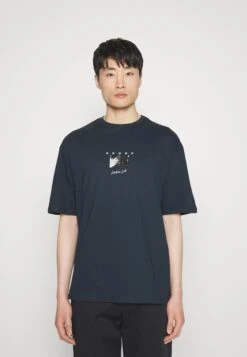 Pier One Sense Tee T-Shirt Con StampaDark Blue Uomo T-shirt E Polo PI922O0Y3-K11