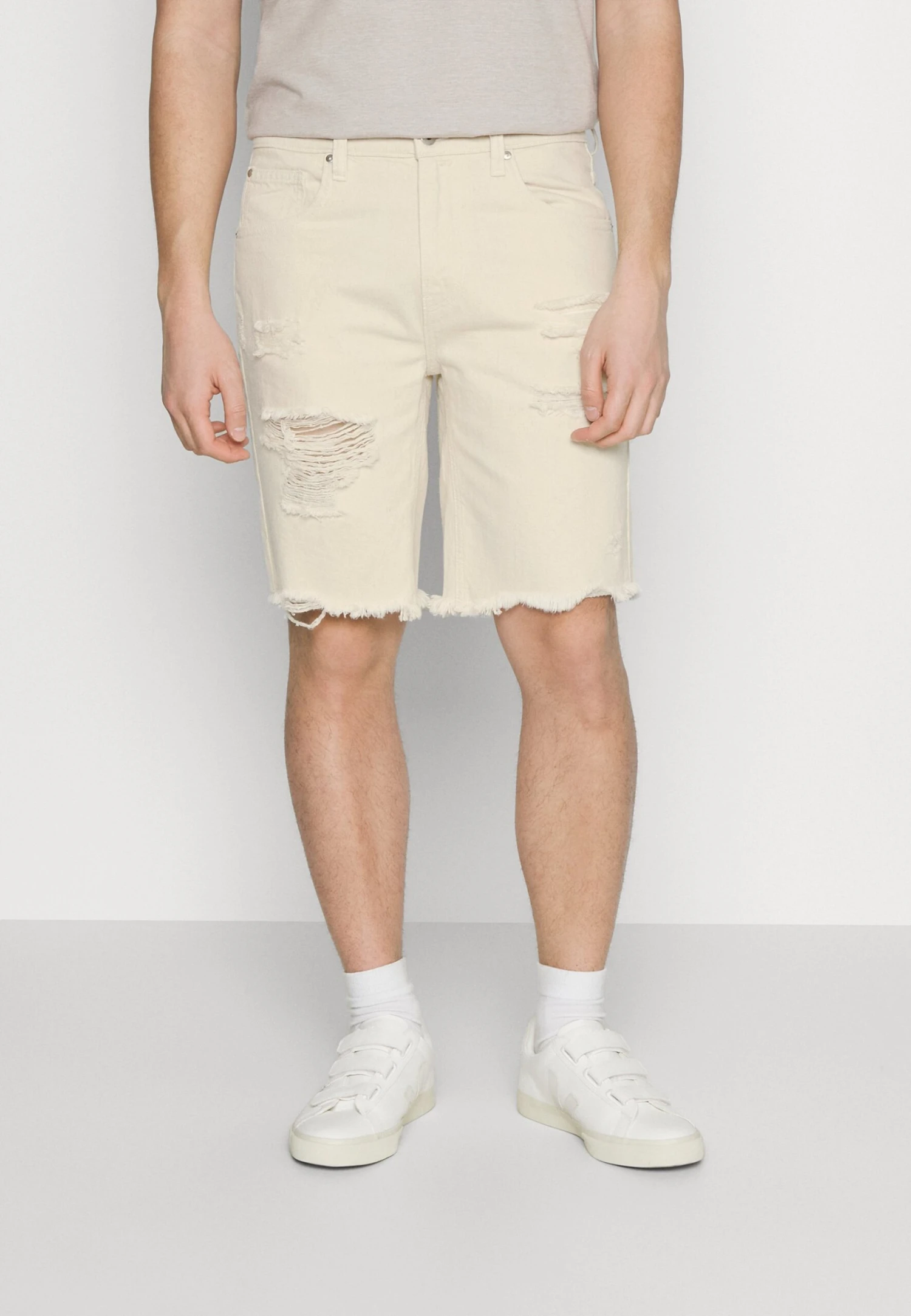 Pier One Shorts Di Jeans Beige Uomo Bermuda PI922F05A-B11 1 Pier One Shorts Di Jeans Beige Uomo Bermuda PI922F05A-B11