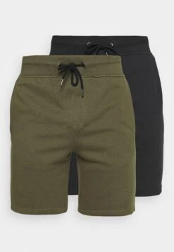 Pier One 2 PackShortsBlack/Olive Uomo Bermuda PI922F046-Q11 -Noble rain 97446a5d1f4444a39e0756e4edaa81f0