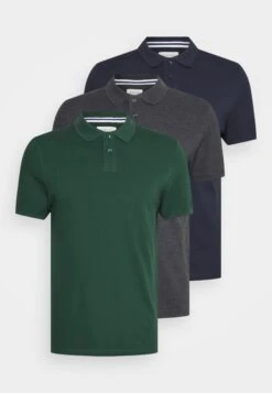 Pier One 3 PackPoloGrün/Dunkelgrau/Blau Uomo T-shirt E Polo PI922P05T-M12