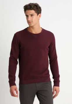 Pier One Birdie Embro C-Neck - Felpa - Bordeaux