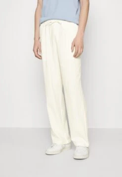 Pier One Drawcord Trousers Linen Blend - Pantaloni - White