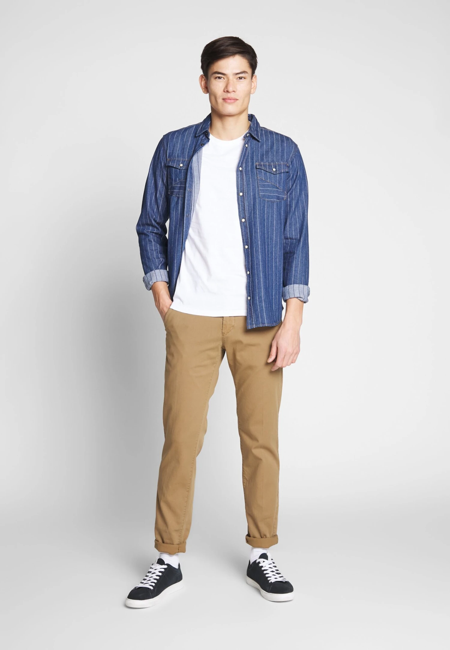 Pier One 2 Pack - T-Shirt Basic - White/Dark Blue 2 Pier One 2 Pack - T-Shirt Basic - White/Dark Blue - immagine 2